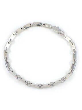 Cartier Bracelet Figaro Chain 18K White Gold